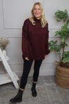 Jonie Knitted Jumper Wine