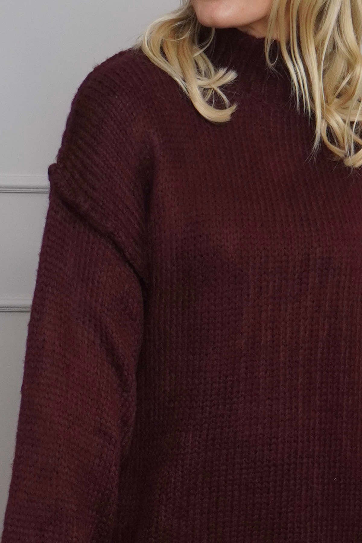 Jonie Knitted Jumper Wine