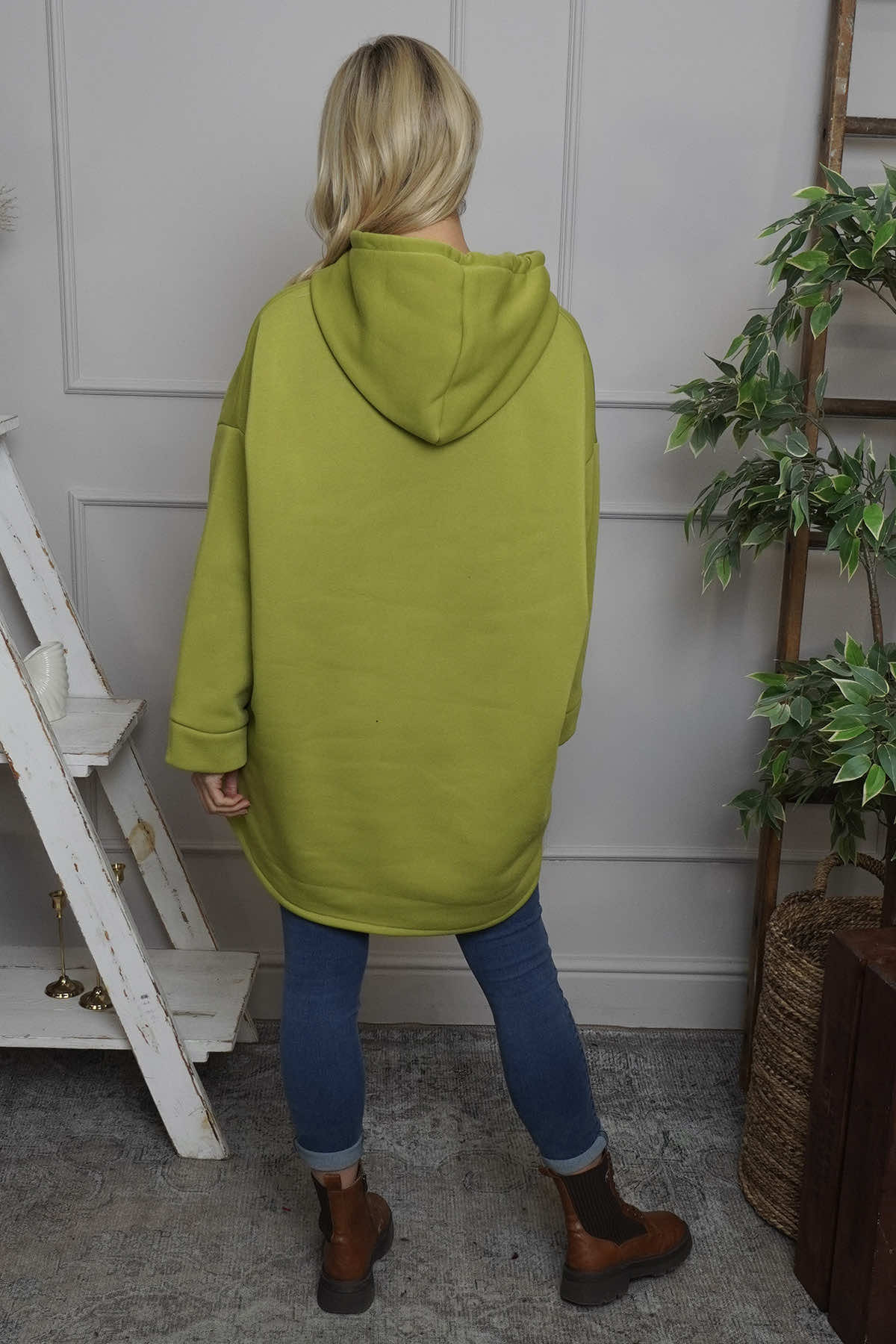 Jaylen Hooded Cotton Top Lime