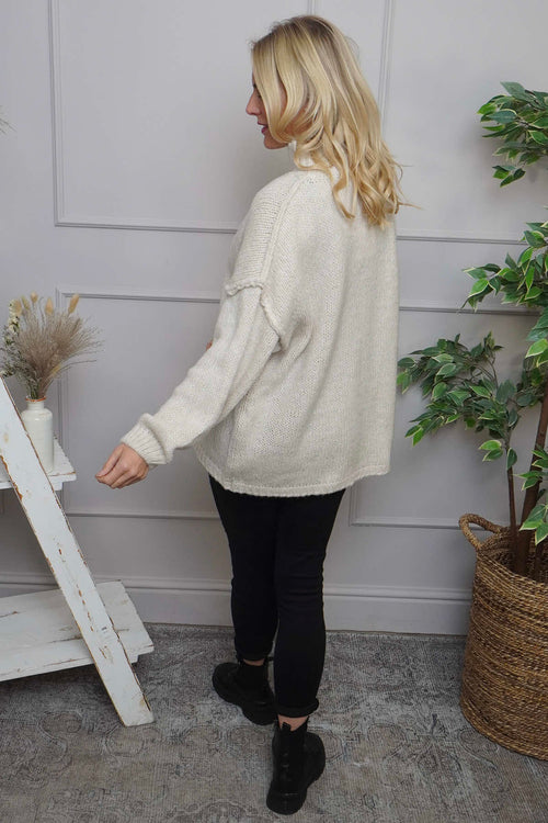 Jonie Knitted Jumper Stone - Image 4