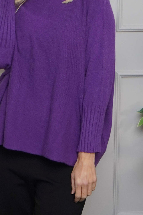 Adamina Knitted Jumper Purple - Image 3