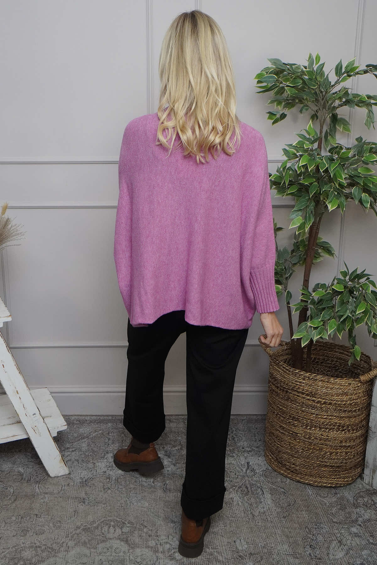 Adamina Knitted Jumper Fuchsia