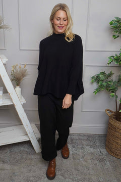 Adamina Knitted Jumper Black