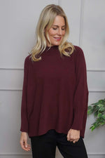Adamina Knitted Jumper Wine Wine - Adamina Knitted Jumper Wine