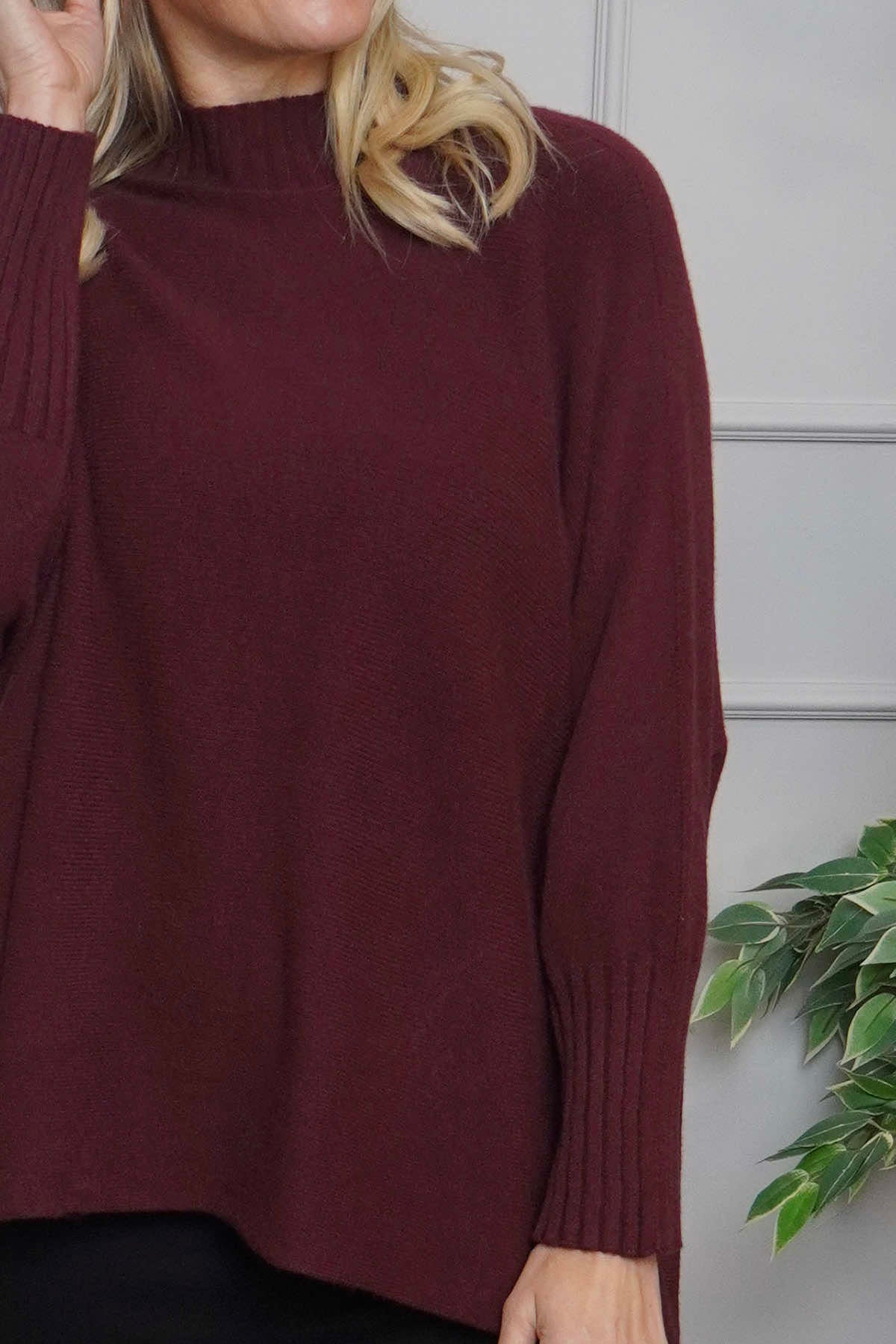 Adamina Knitted Jumper Wine