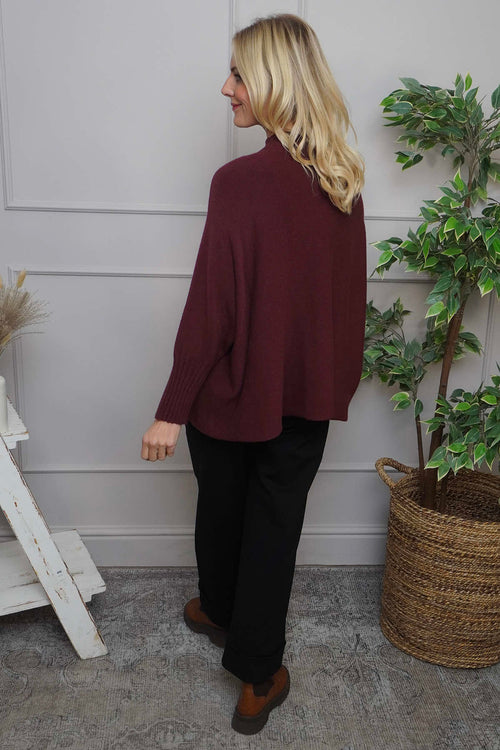 Adamina Knitted Jumper Wine - Image 4