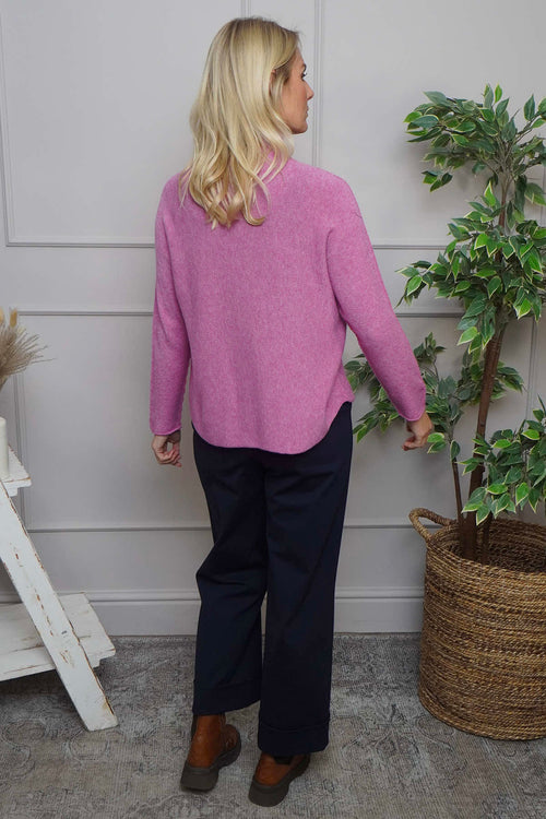 Avoni Knitted Jumper Fuchsia - Image 4