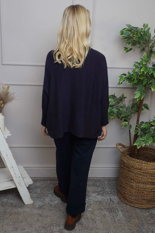 Adamina Knitted Jumper Navy - Image 4