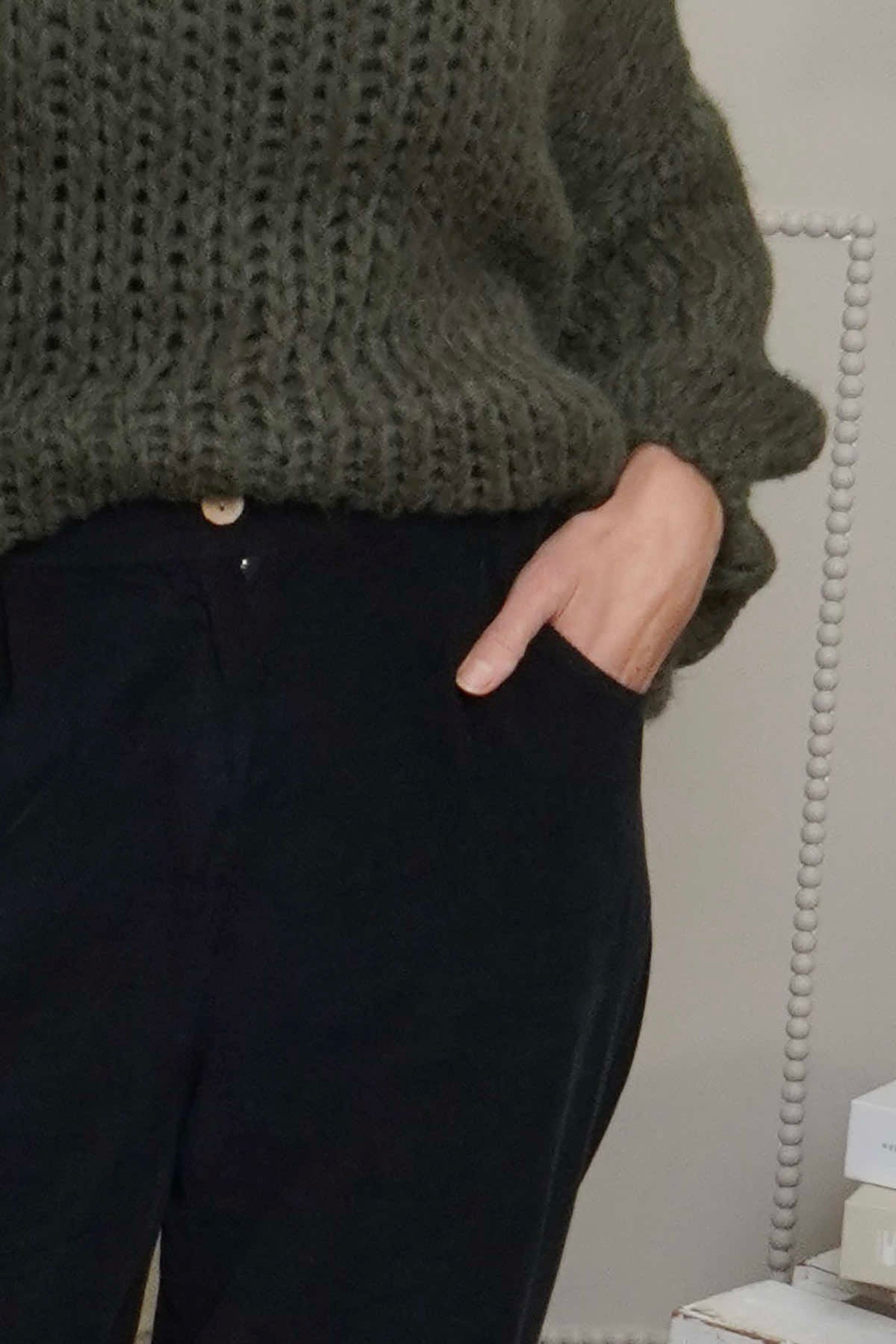 Carmella Needlecord Trousers Black