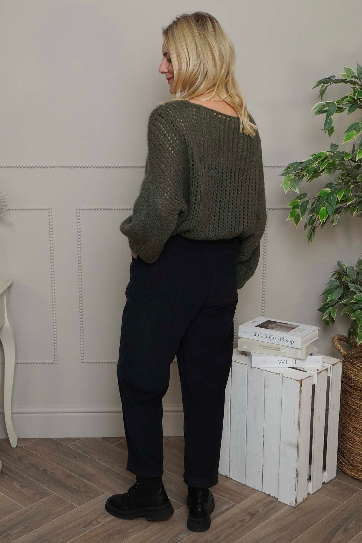 Carmella Needlecord Trousers Black