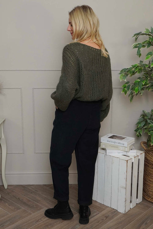 Carmella Needlecord Trousers Black - Image 4