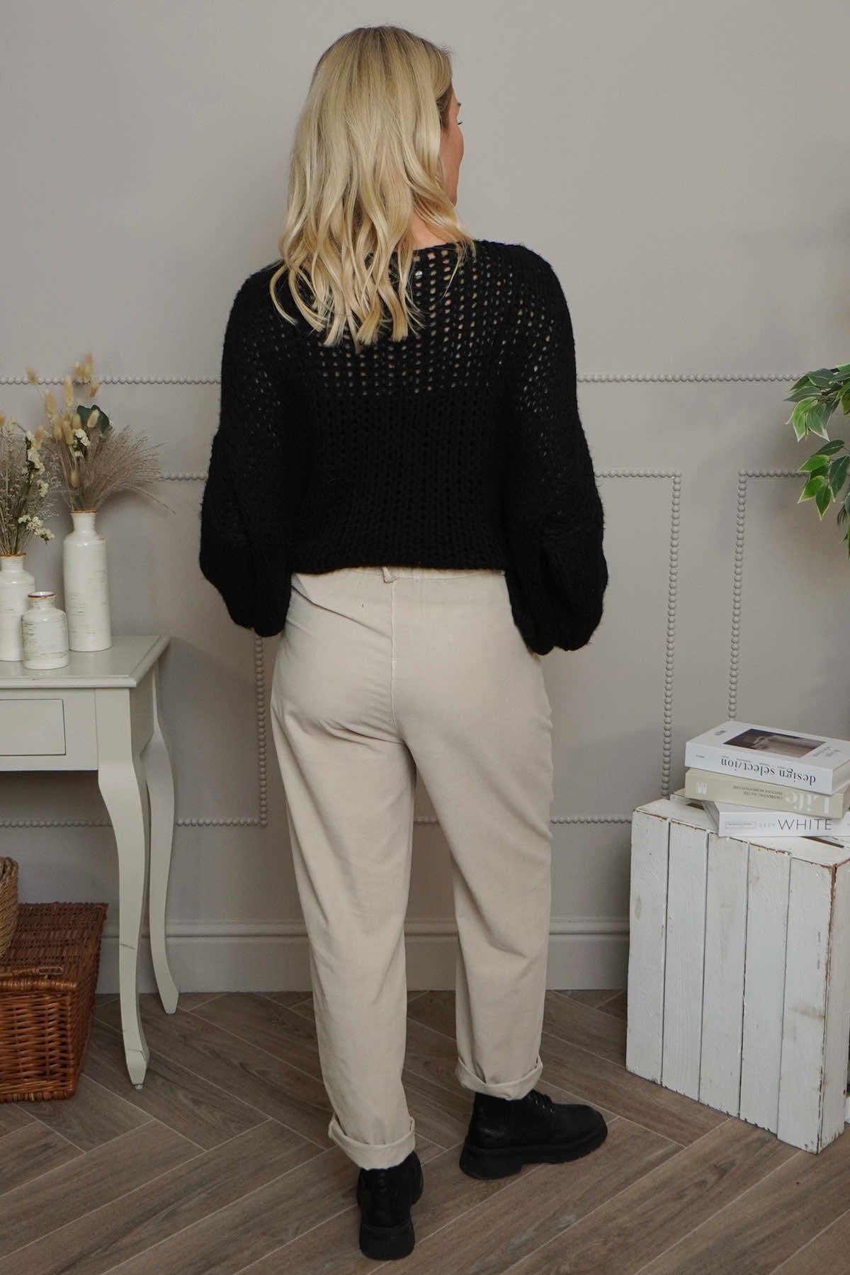 Carmella Needlecord Trousers Stone