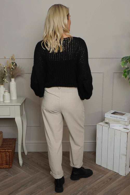Carmella Needlecord Trousers Stone - Image 4