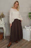 Georgetta Belted Cotton Skirt Cocoa