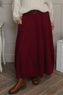Georgetta Belted Cotton Skirt Wine