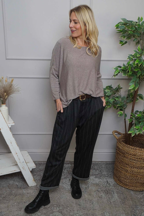 Charlie Belted Trousers Black - Image 1