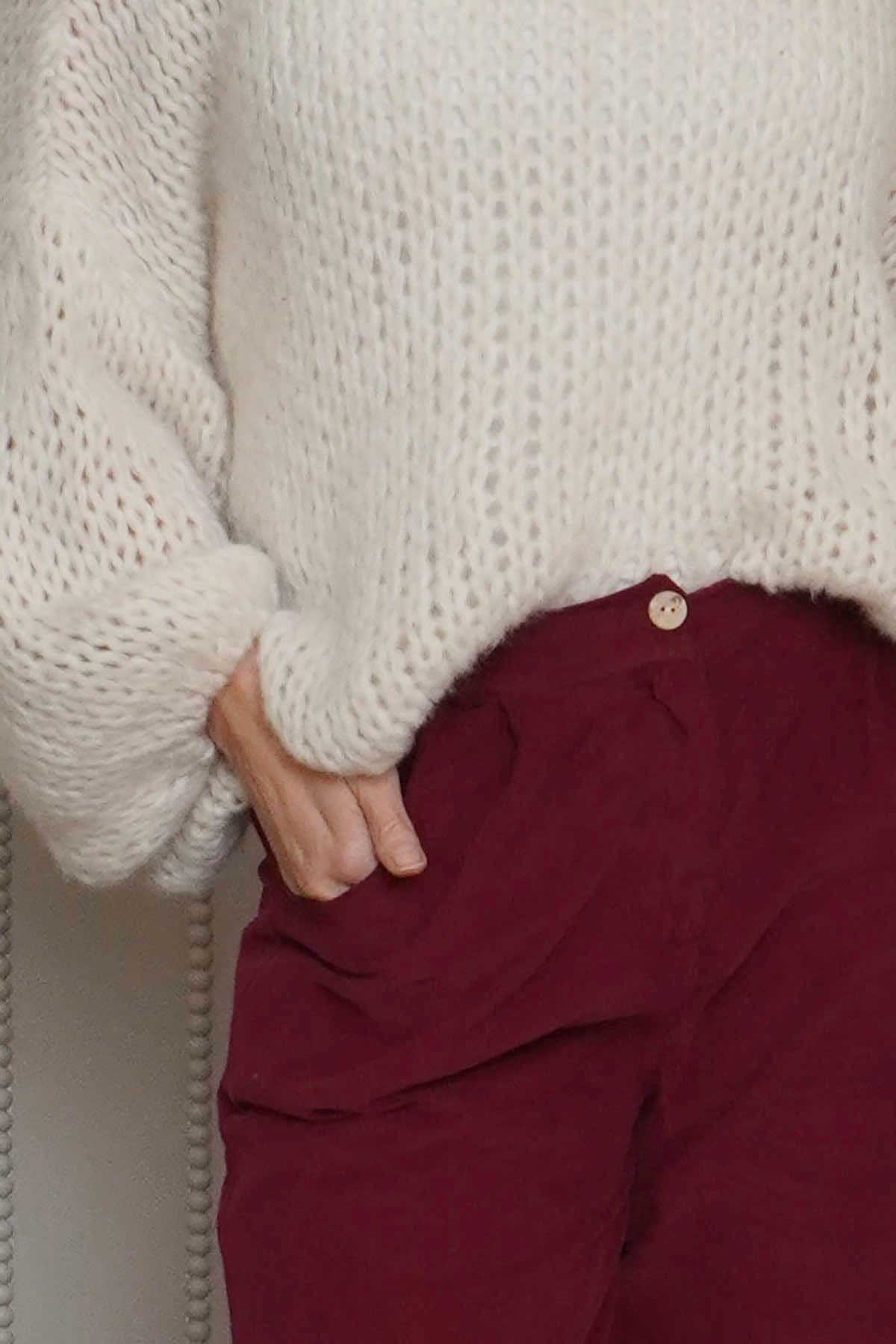 Carmella Needlecord Trousers Wine