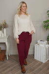 Carmella Needlecord Trousers Wine