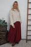 Wilfreda Puffball Cotton Skirt Wine