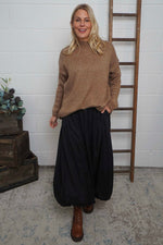 Wilfreda Puffball Cotton Skirt Black Black - Wilfreda Puffball Cotton Skirt Black