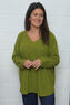 Lynna V-Neck Jumper Olive