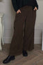 Sidonie Leopard Needlecord Trousers Cocoa