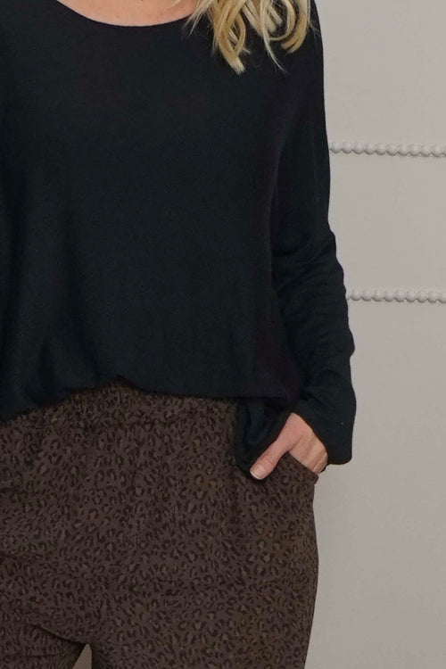 Sidonie Leopard Needlecord Trousers Cocoa - Image 3