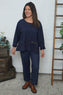 Laurissa Cotton Top Navy