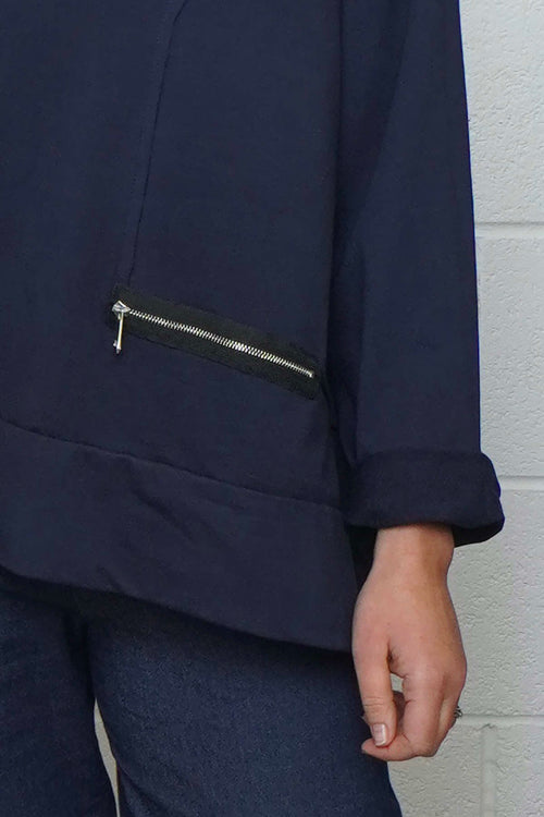 Laurissa Cotton Top Navy - Image 3