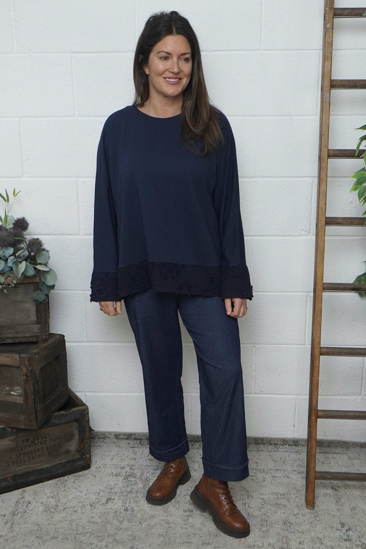 Nitara Cotton Top Navy