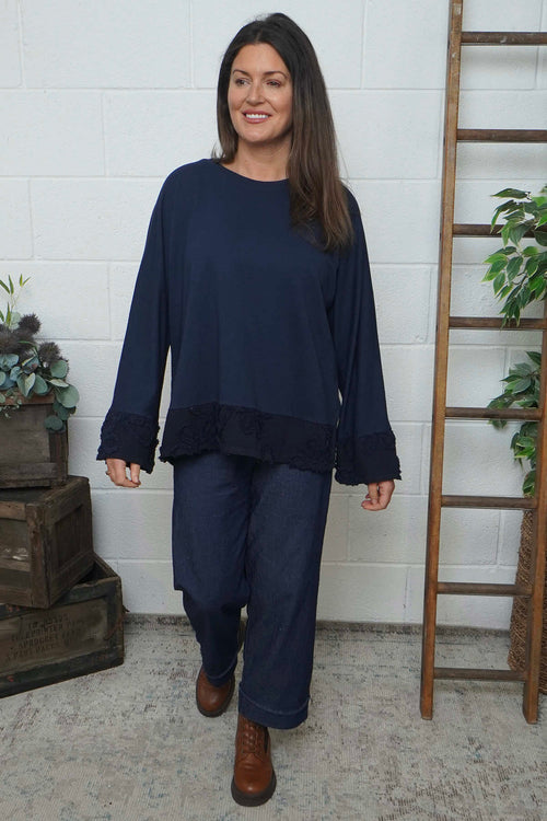Nitara Cotton Top Navy - Image 3