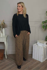 Sidonie Leopard Needlecord Trousers Camel Camel - Sidonie Leopard Needlecord Trousers Camel