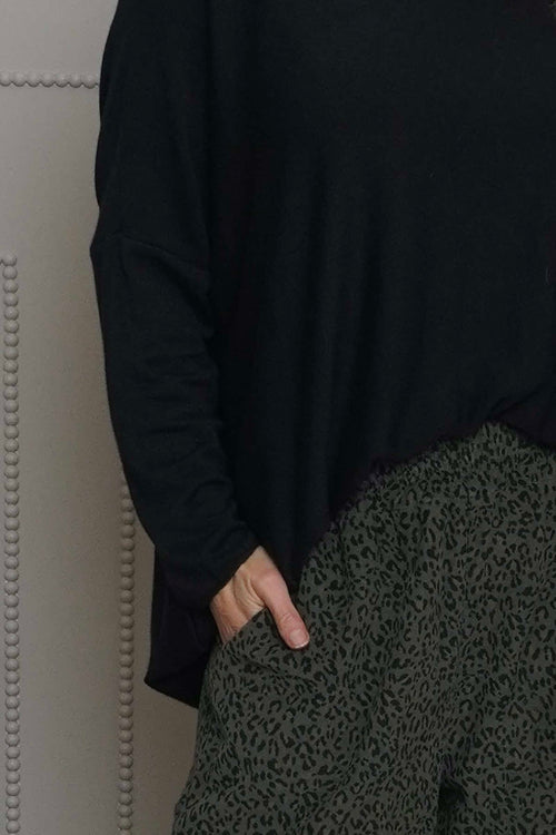 Sidonie Leopard Needlecord Trousers Khaki - Image 3