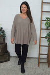 Lynna V-Neck Jumper Mocha