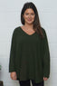 Lynna V-Neck Jumper Khaki
