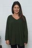 Lynna V-Neck Jumper Khaki