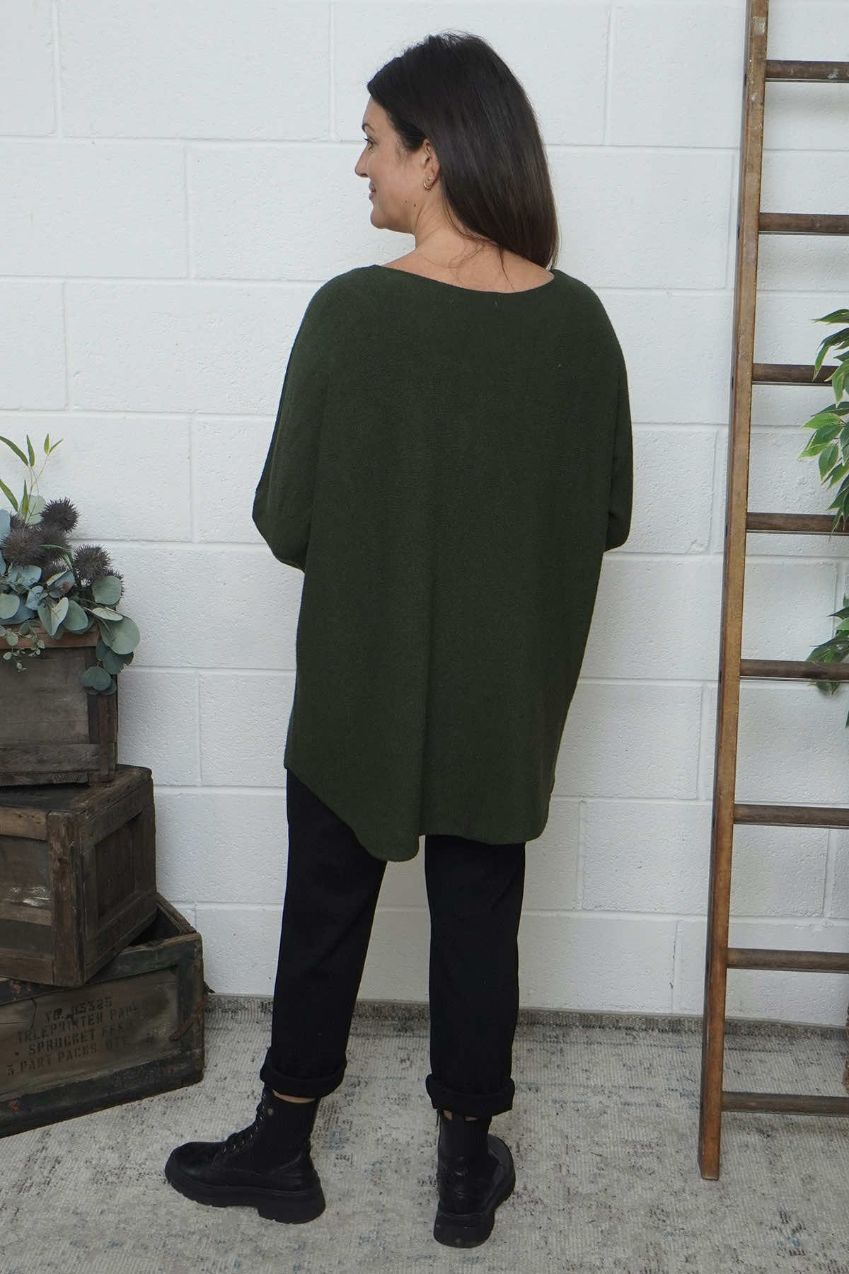Lynna V-Neck Jumper Khaki