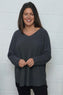 Lynna V-Neck Jumper Charcoal