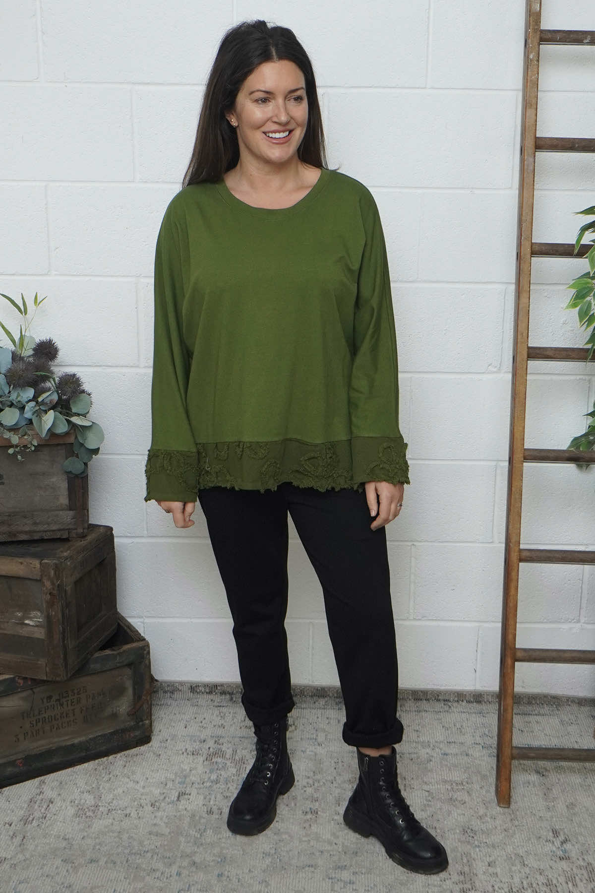 Nitara Cotton Top Olive