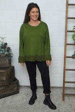 Nitara Cotton Top Olive Olive - Nitara Cotton Top Olive