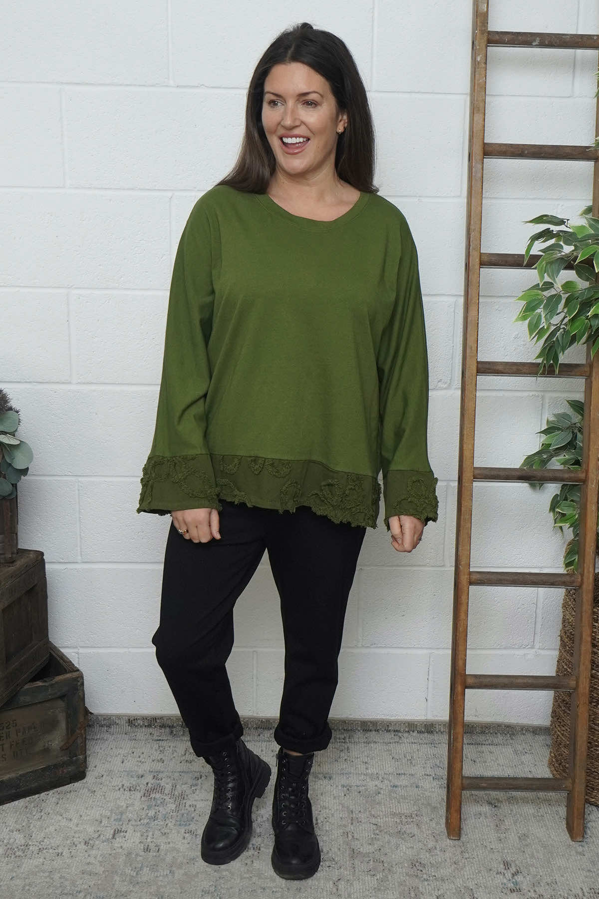 Nitara Cotton Top Olive