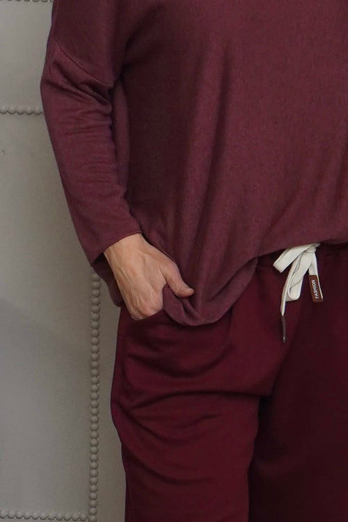 Celinda Joggers Burgundy - Image 3