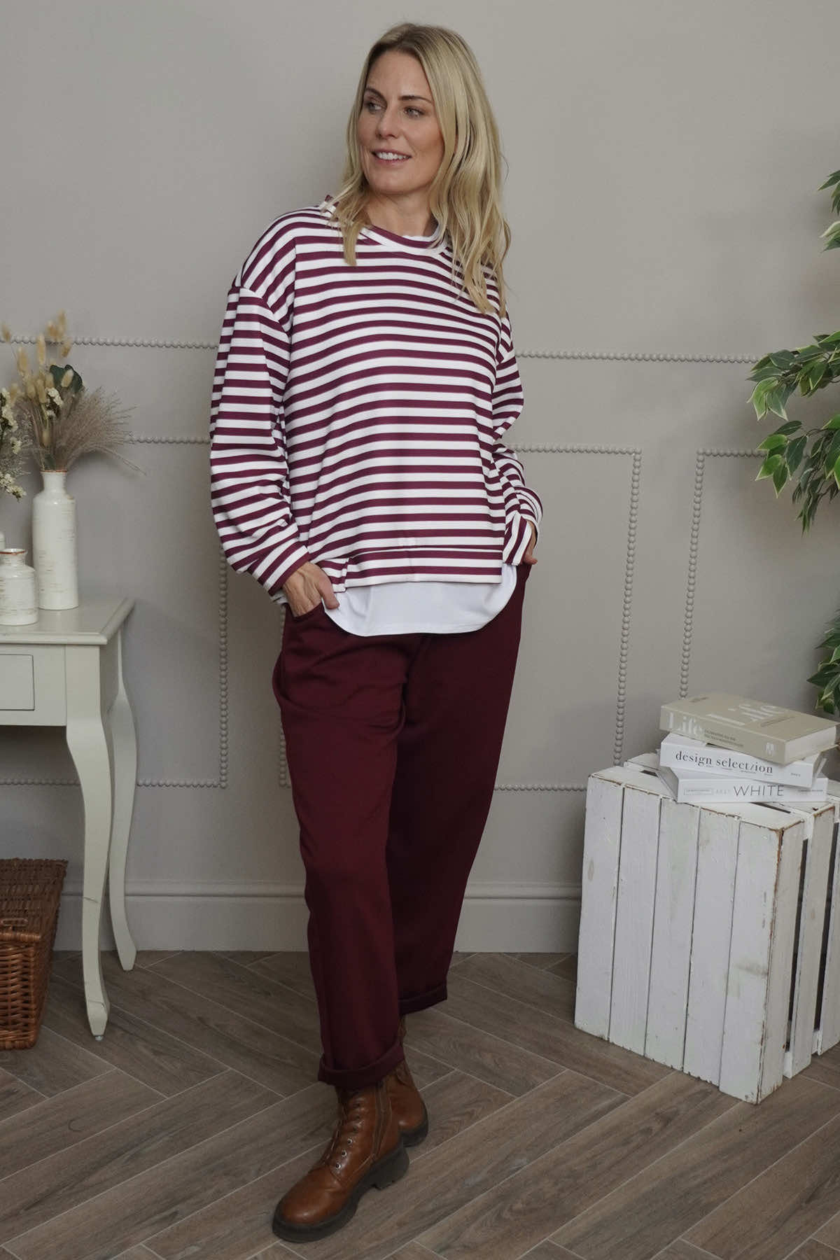 Celinda Joggers Burgundy