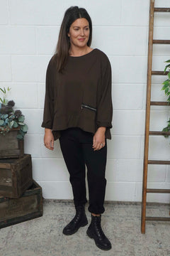 Laurissa Cotton Top Cocoa