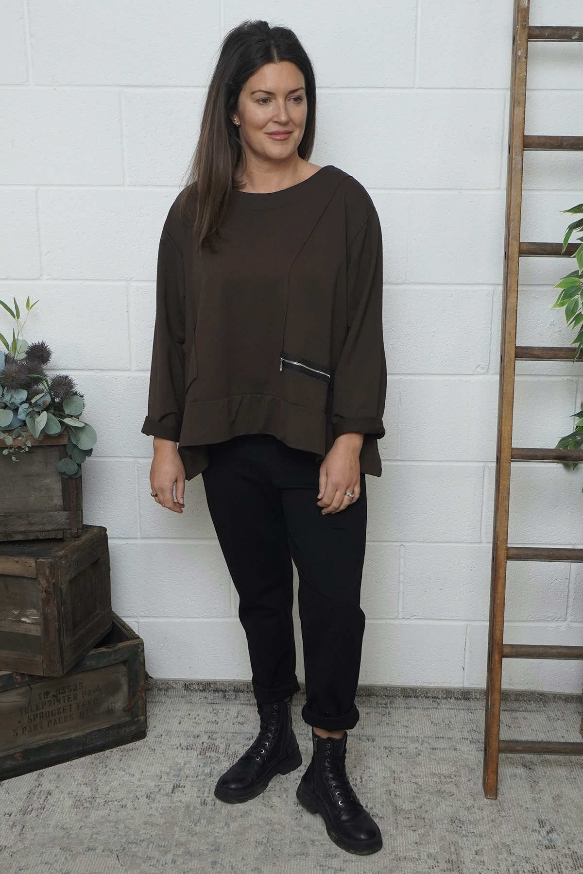 Laurissa Cotton Top Cocoa