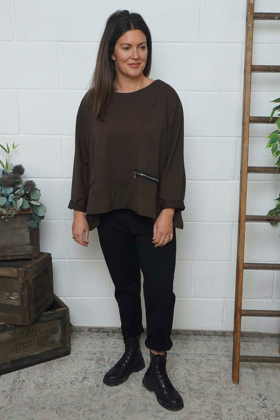 Laurissa Cotton Top Cocoa