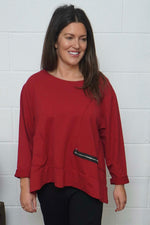 Laurissa Cotton Top Red Red - Laurissa Cotton Top Red