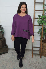 Laurissa Cotton Top Purple Purple - Laurissa Cotton Top Purple