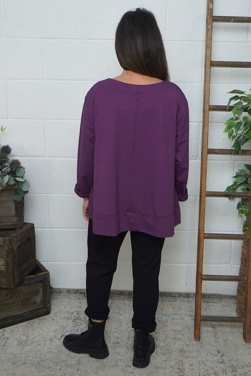 Laurissa Cotton Top Purple - Image 4