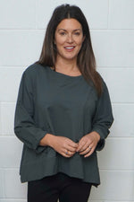 Laurissa Cotton Top Charcoal Charcoal - Laurissa Cotton Top Charcoal